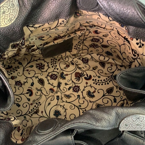 BRIGHTON PEWTER GRAY SILVER LEATHER SHOULDER BAG - Picture 13 of 13